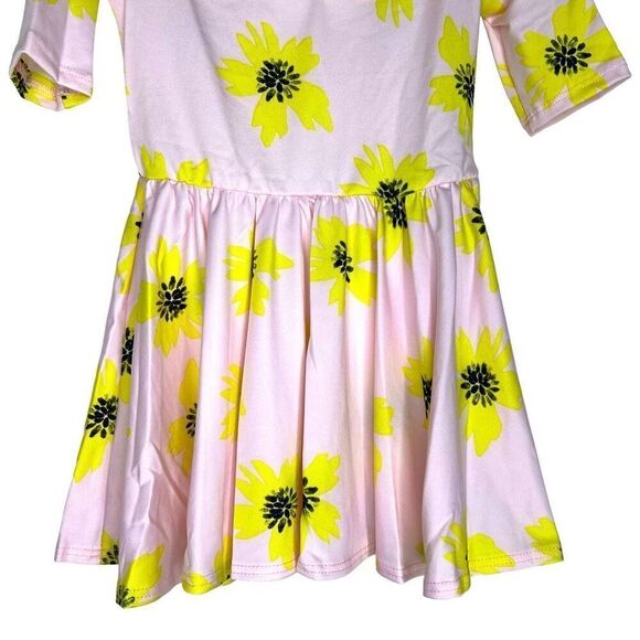 NEW Dot Dot Smile Yellow Floral Pink Ballerina Dress 2T - Picture 3 of 8